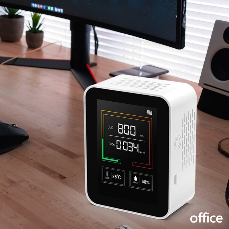 Air Quality Monitor: 4-In-1 Accurate Real-Time Detection - Portable Smart Alarm Sensor for Home, Greenhouse, Warehouse & Agricultural Use - Image 2