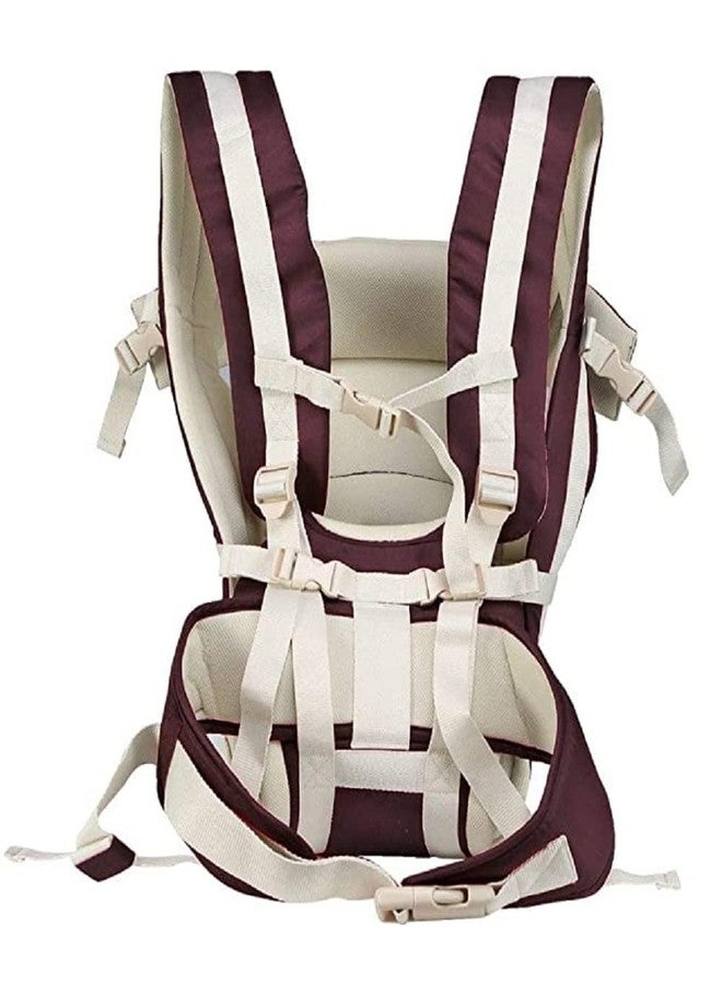 SKMODEL STYLISH Kid Adjustable Hands-Free 4-In-1 Baby Carrier Cum Kangaroo Bag With Comfortable Head Support & Buckle Straps For 0-18 Months Baby (Purple) - Image 2