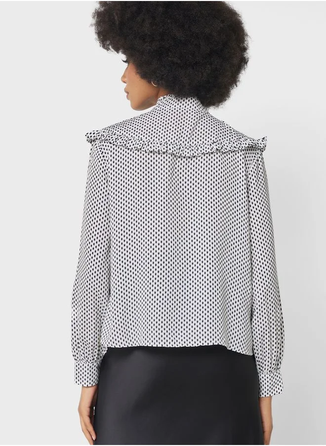 Little Mistress Button Down Puff Sleeve Dress