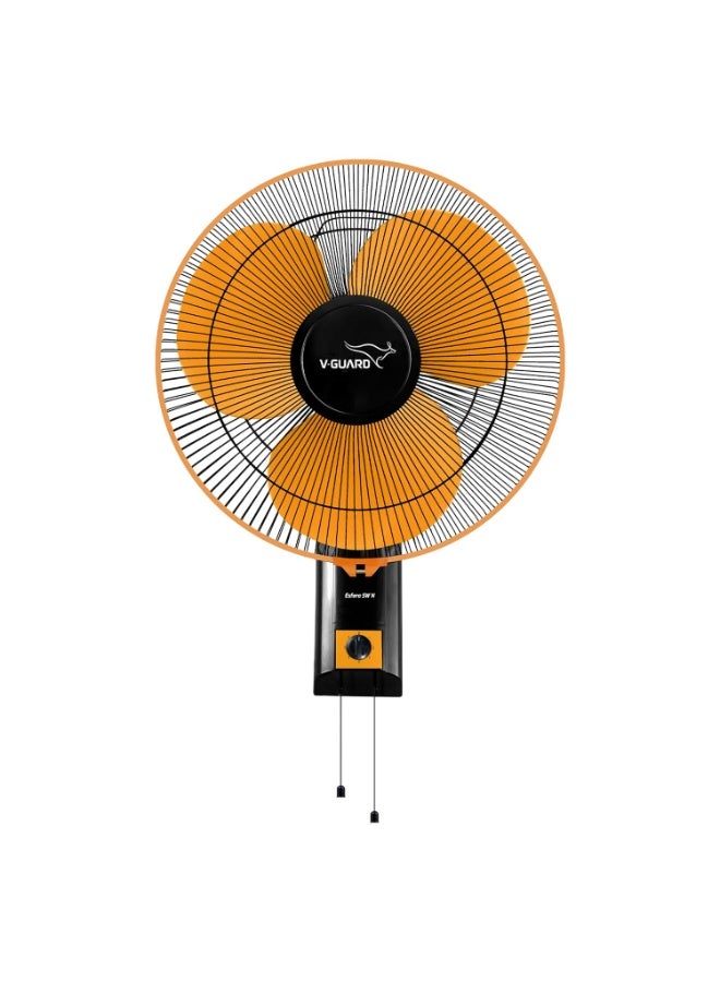 V-Guard Esfera SW N 400 mm Wall Fan | High-Speed 1350 RPM Motor | 3 Speed Settings | Aerodynamic 3 Blades | Adjustable Tilt & Oscillation | Copper Winding & ABS Body | Orange Black - Image 1