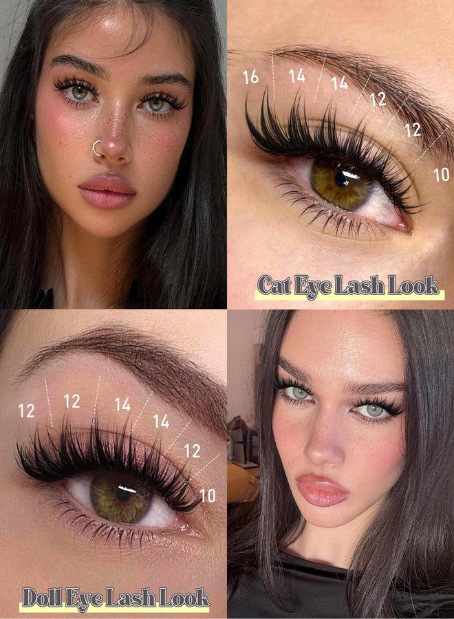 Boahankuke Manga Lash Clusters with Spikes Bunny Wispy Eyelash Clusters with Bottom Lashes 10-16MM Anime Cluster Eyelash Extensions Thin Band Fairy Individual Lashes CD Curl Spiky Lash Extensions Daily Wear - Image 2