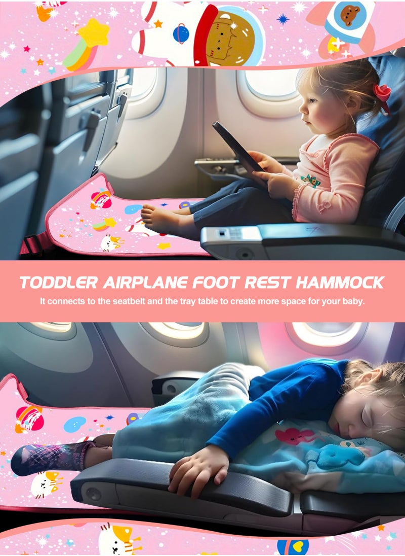 Toddler Travel Bed，Toddler Airplane Seat Extender, Foldable Travel Bed for Kids, Portable Plane Travel Essentials for Toddler Leg Rest & Lie Down, with Side Pockets (Pink) - pzsku/ZACF716CE48FF0A4D547DZ/45/_/1726647624/7c37ce93-1e70-417e-a838-1a8931950647