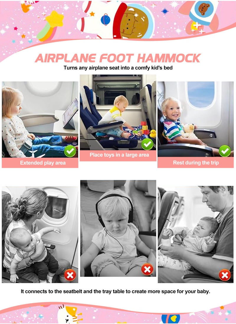 Toddler Travel Bed，Toddler Airplane Seat Extender, Foldable Travel Bed for Kids, Portable Plane Travel Essentials for Toddler Leg Rest & Lie Down, with Side Pockets (Pink) - pzsku/ZACF716CE48FF0A4D547DZ/45/_/1726647644/678a5803-0846-4dcb-aa4c-f9192f55bb0d