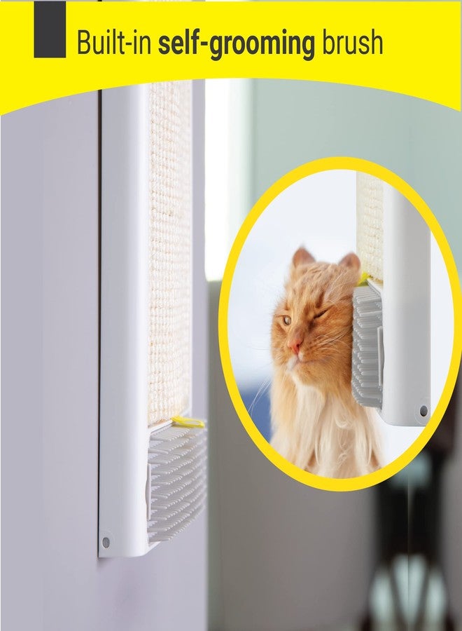SVD.PET Cat Scratching Post, Natural sisal Pad Cat Scratching Board, Kitten Scratcher w/Replaceable Natural sisal Pad & Self-Groom Brush, Wall Mounted or Floor Use, Cat Toys Included(20x6.5) - Image 5