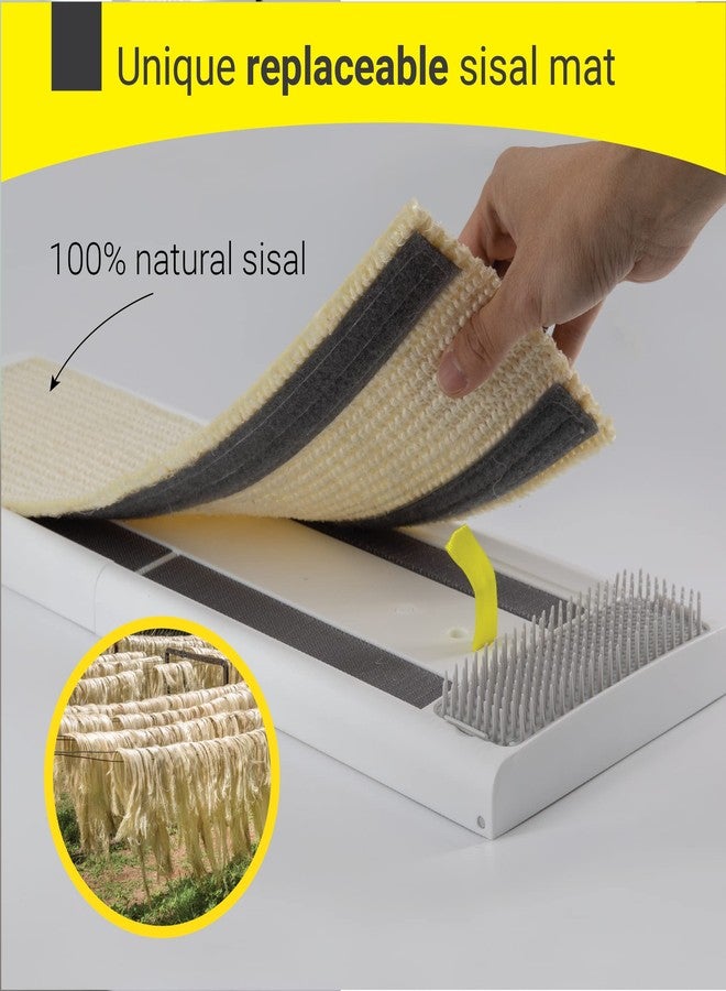 SVD.PET Cat Scratching Post, Natural sisal Pad Cat Scratching Board, Kitten Scratcher w/Replaceable Natural sisal Pad & Self-Groom Brush, Wall Mounted or Floor Use, Cat Toys Included(20x6.5) - Image 2