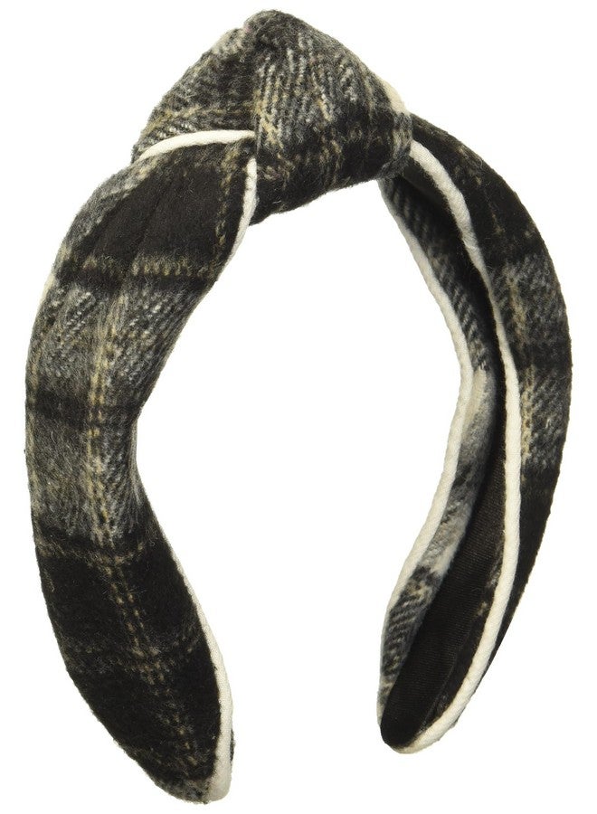 mud pie Women'S Plaid Headband Black One Size