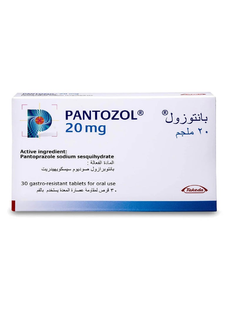 PANTOZOL Pantoprazole 20mg 30 Tablets 