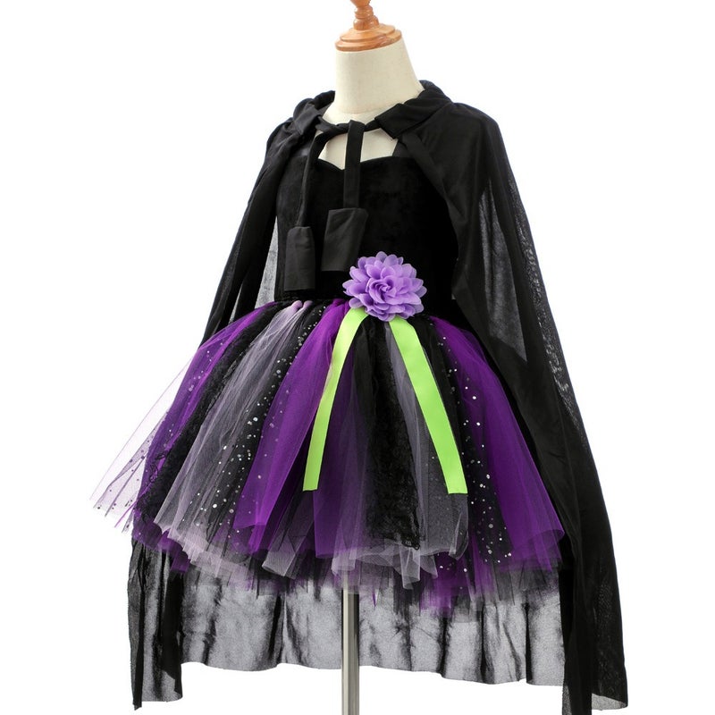 European and American Halloween Party Magic Wicked Witch Dress - Sleepy Witch Cosplay Tulle Tutu - Image 4