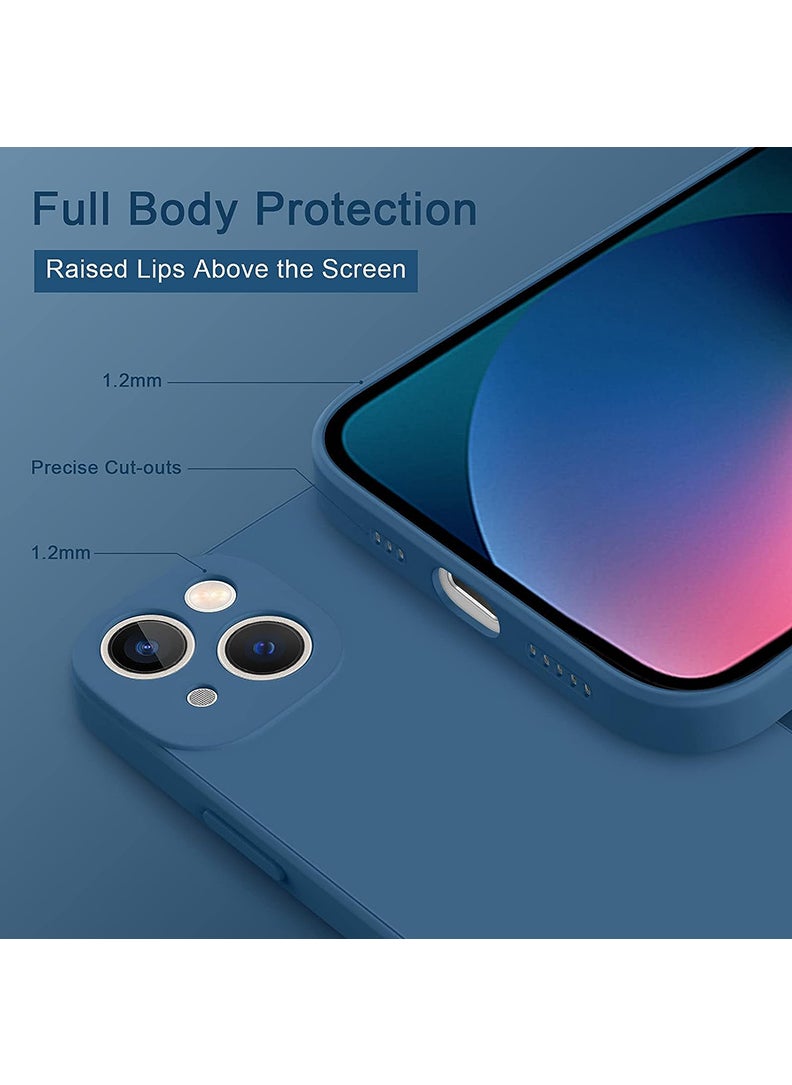Theodor - Protective Slim Fit Case Liquid Silicone Cover with Full Body Protection Anti-Scratch Shockproof Case For iPhone 15 Plus Blue  - Good time copy - Image 1
