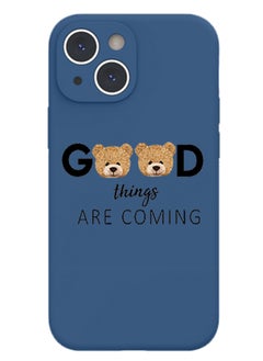Protective Slim Fit Case Liquid Silicone Cover with Full Body Protection Anti-Scratch Shockproof Case For iPhone 15 Plus Blue  - Good time copy