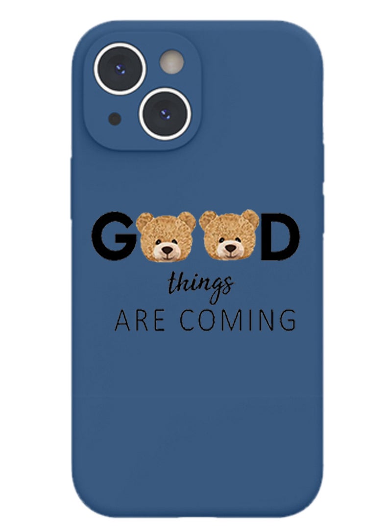 Theodor - Protective Slim Fit Case Liquid Silicone Cover with Full Body Protection Anti-Scratch Shockproof Case For iPhone 15 Plus Blue  - Good time copy - Image 1