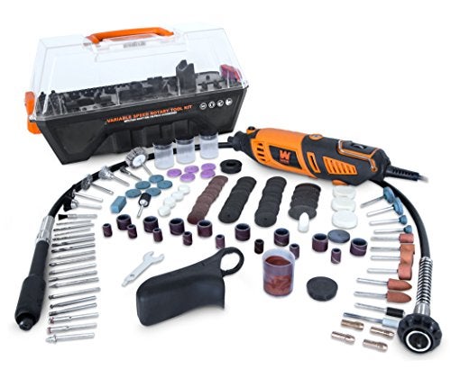 WEN 23190 1.3-Amp Variable Speed Steady-Grip Rotary Tool with 190-Piece Accessory Kit, Flex Shaft, and Carrying Case, Multicolor - Image 1