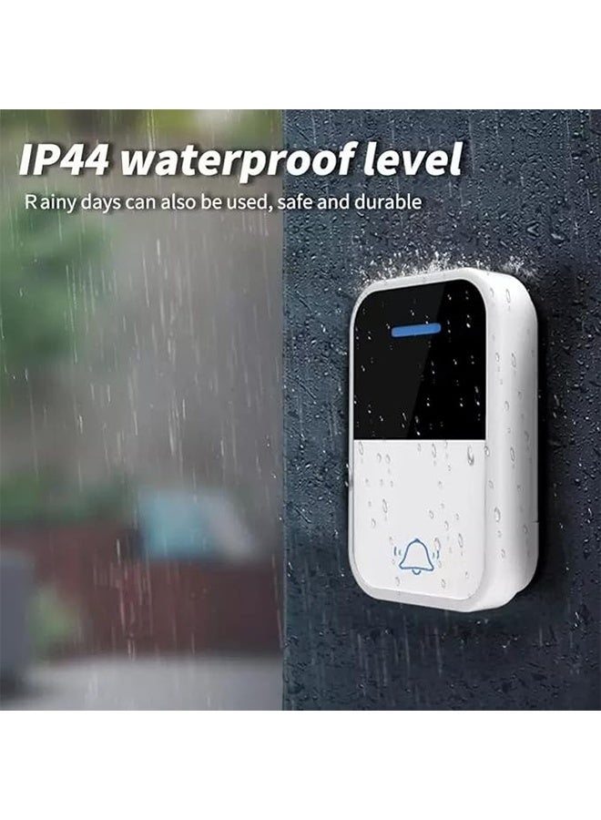 HAVEN Waterproof Wireless Doorbell with UK Plug, 200m Range, 38 Sounds and 4 Levels of Volume, Cordless Doorbell for Home, Office, Apartment, Hotel, Warehouse and Anti-Theft - Image 3