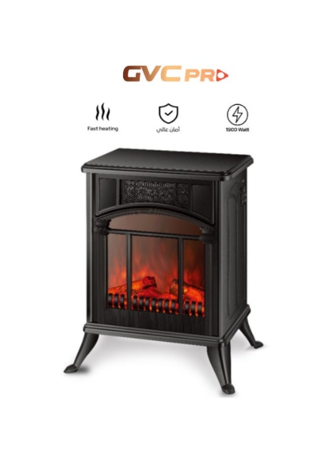 Decorative heater in the shape of a cabinet, 1900 watts, black color - Image 4