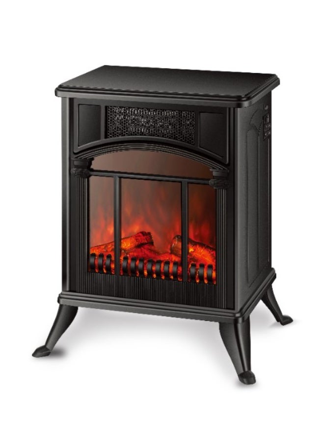 Decorative heater in the shape of a cabinet, 1900 watts, black color - Image 1