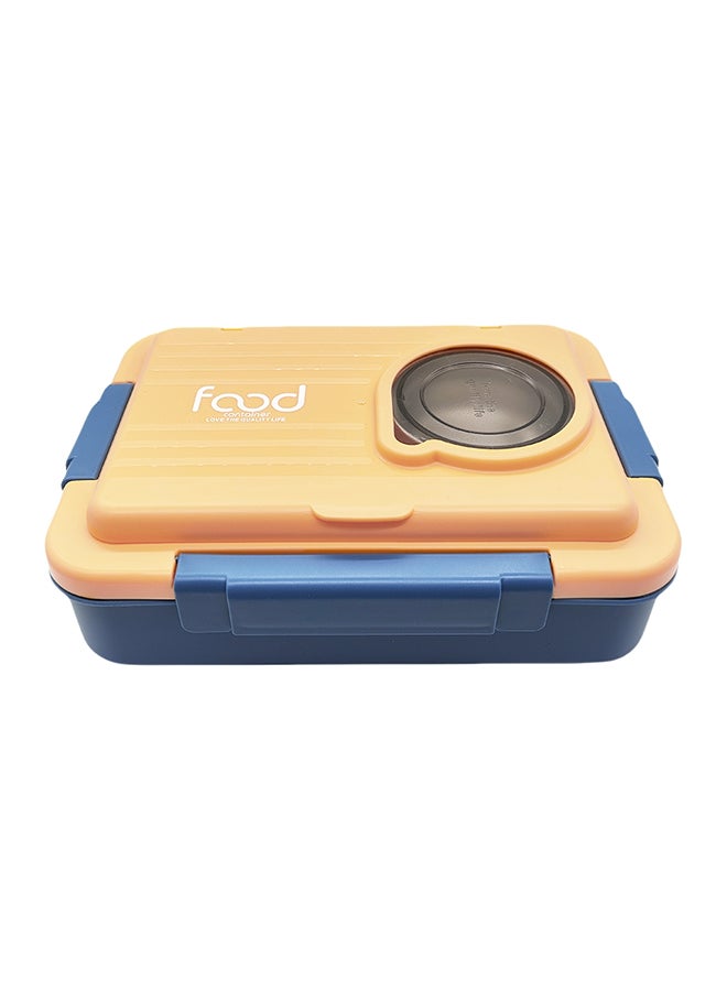Noon East Stainless Steel Lunch Box, 1100ml, Double Decker, Flowproof Lid, Portable Food Container - Blue  - Image 1
