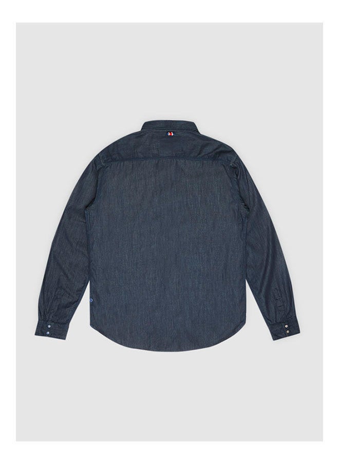 Replay - Collared Neck Long Sleeve Plain/Basic Shirt - Image 1