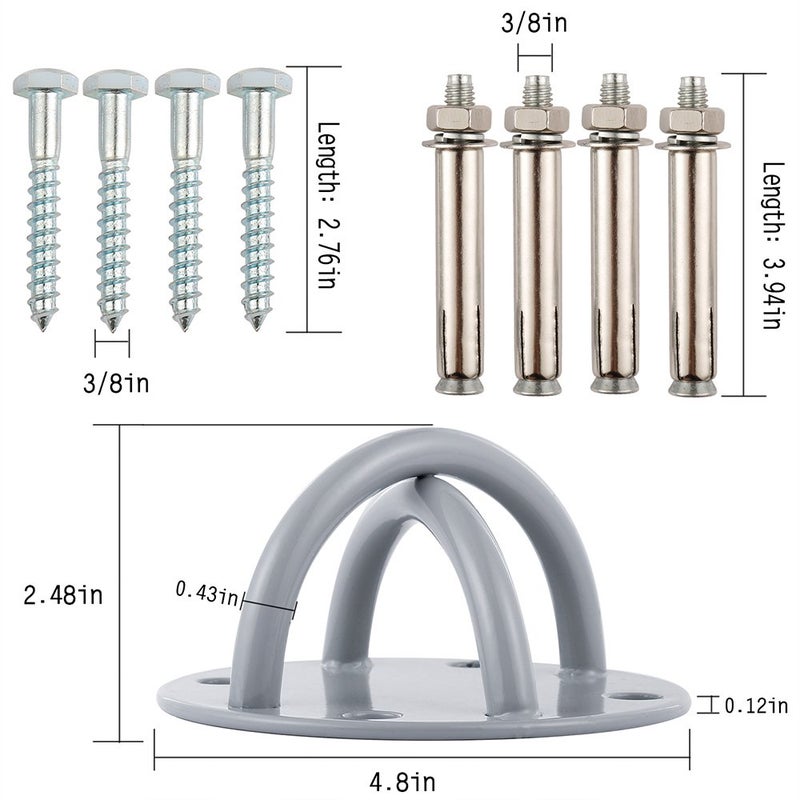 Skyocean Wall Ceiling Mount Bracket for Gym & Home Suspension Straps Anchor for Olympic Rings Fitness Training Yoga Swing Battle Ropes Resistance Band & Boxing Equipment - Image 2