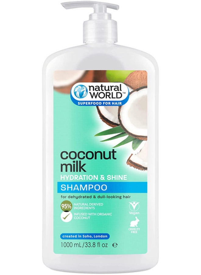 Natural World Coconut Shampoo 1000ml  - Image 1