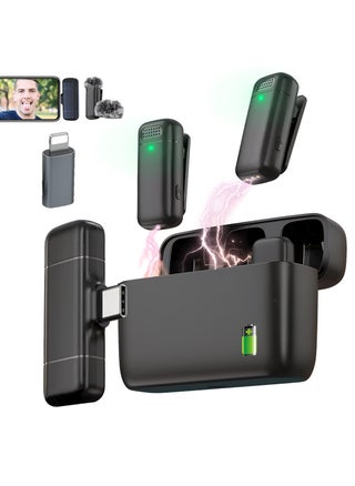 Wireless lavalier microphone for Type-C mobile phones, USB-C iPhone 15 charging case, noise-cancelling mini lavalier microphone, clip-on microphone for video recording, streaming singing - pzsku/ZACF79AD99FCACCD1E59CZ/45/1746695574/8c752d48-bfb8-4d3a-b3c5-c0da4f397ec2