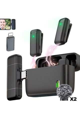 ميكروفون لاسلكى للهواتف المحمولة من النوع C، حافظة شحن USB-C iPhone 15، ميكروفون صغير لإلغاء الضوضاء، ميكروفون بمشبك لتسجيل الفيديو، بث الغناء - pzsku/ZACF79AD99FCACCD1E59CZ/45/1753783350/615964ce-c0ab-4567-8aab-040a09824b31