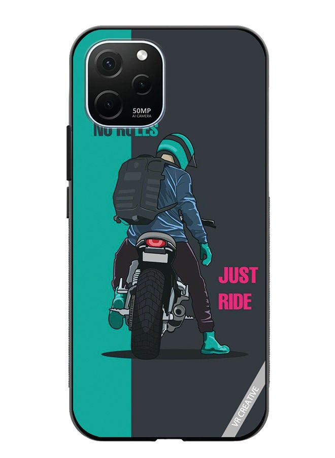 VR CREATIVE Protective Case Cover For Huawei Enjoy 50z Just Ride Design Multicolour - Image 1