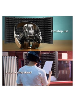 Mike Music درع عزل الميكروفون لمعدات تسجيل الميكروفون المكثف والبث الصوتي والبث الصوتي 5 لوحات  - Image 2