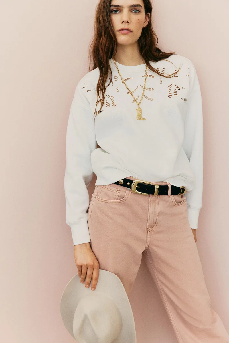 H&M Oversized motif-detail sweatshirt