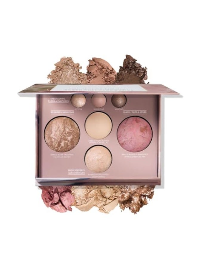 All in One Baked Palette Makeup Set, Cosmetic Make Up Baked Starter Kit, Includes Blush, Bronzer, 2 Highlighters and 3 Eyeshadows, Makeup Kit Gift for Women - Image 1