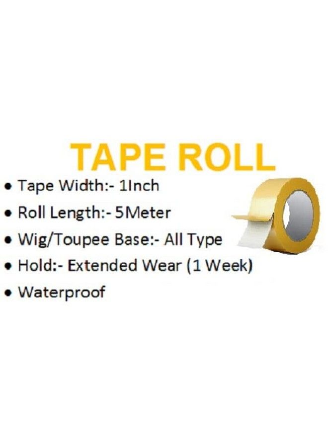 AASA Cotton Based Double Sided Waterproof Tape For Men And Women Adhesive Tape For Hair Patch/ Wig/Toupee (1Inch *5 Meter) - Image 3