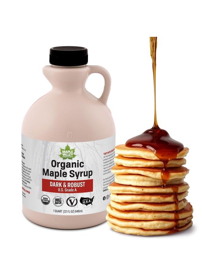 Maple Valley Organic 950ml Grade A Dark Robust Maple Syrup formerly Grade B .. - Image 1