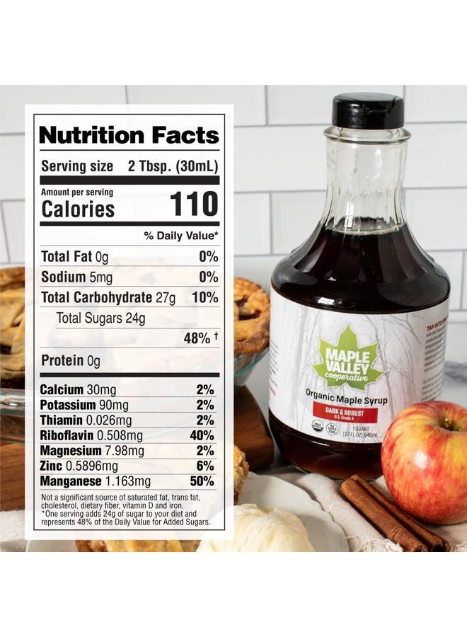 Maple Valley Organic 950ml Grade A Dark Robust Maple Syrup formerly Grade B .. - Image 2
