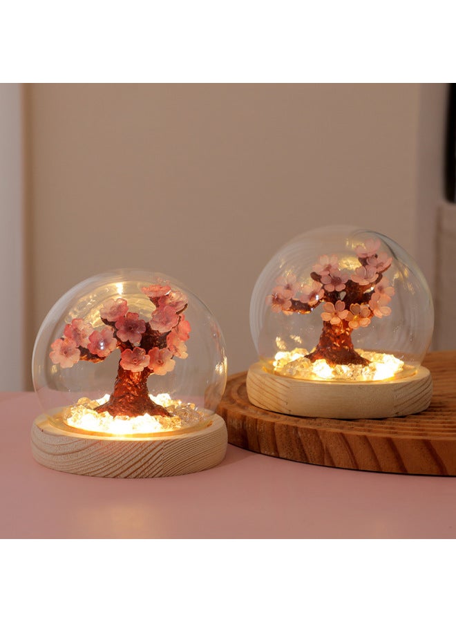 Creative Handmade Atmosphere Light Bedroom Warm Decorative Ornaments DIY Cherry Tree Peach Blossom Night Light-Color:1 Set Of Separate Lampshades (excluding Material Package)-Size:Does Not Include Gift Bag/send Tutorial  - Image 2