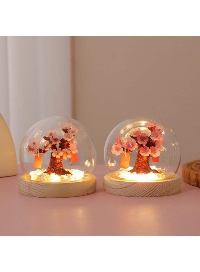 Creative Handmade Atmosphere Light Bedroom Warm Decorative Ornaments DIY Cherry Tree Peach Blossom Night Light-Color:1 Set Of Separate Lampshades (excluding Material Package)-Size:Does Not Include Gift Bag/send Tutorial  - Image 4