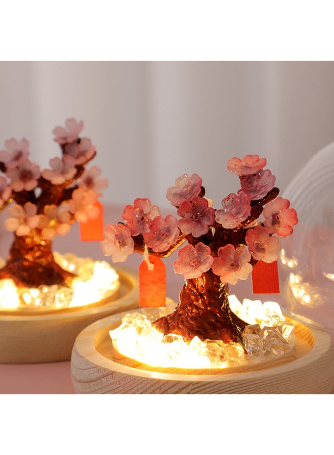 Creative Handmade Atmosphere Light Bedroom Warm Decorative Ornaments DIY Cherry Tree Peach Blossom Night Light-Color:1 Set Of Separate Lampshades (excluding Material Package)-Size:Does Not Include Gift Bag/send Tutorial  - Image 5