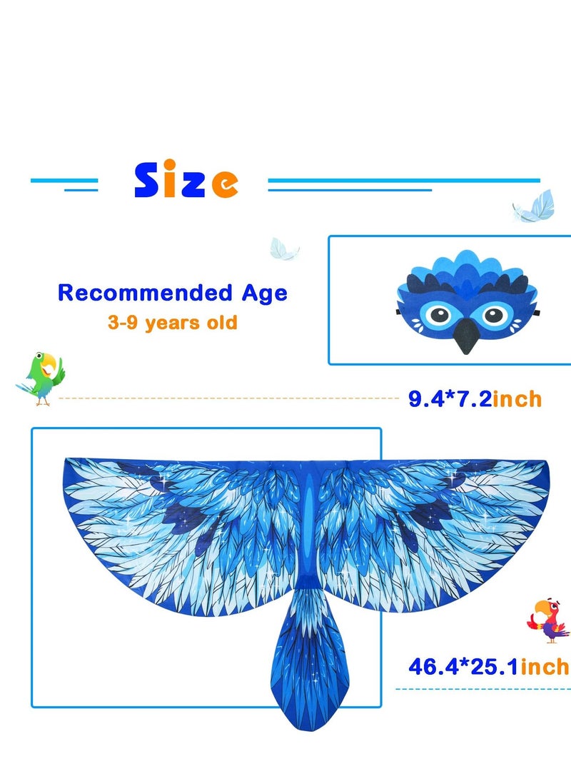 SYOSI زي طائر أجنحة نسر للأطفال وعصابة رأس ببغاء وبومة ملابس تنكرية للبنات والأولاد هدايا حفلات وألعاب ملابس تنكرية - Image 5