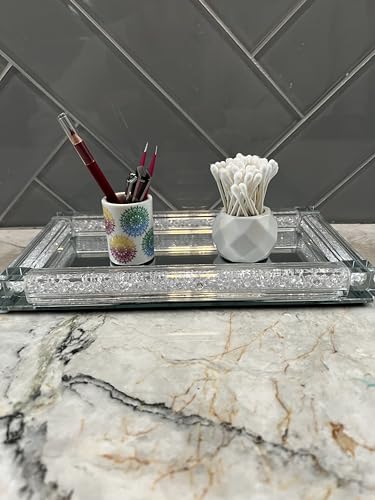 Home Haven Decorative Q Tip Holder - Classic White Oval Design - Adorable 2" Qtip Jar - Image 3
