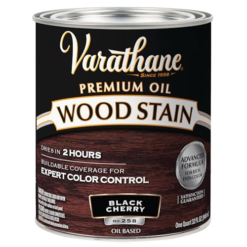 VARATHANE Rust Oleum 1 qt Rust-Oleum Brands 241411H Black Cherry Varathane Oil-Based Interior Wood Stain - Image 1