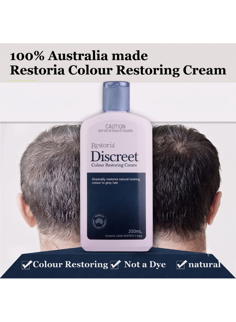 Restoria Discreet Colour Restoring Cream for Grey Hair, Gradually Restores Natural Hair Colour, Suitable for Men & Women, 250ml - Image 5