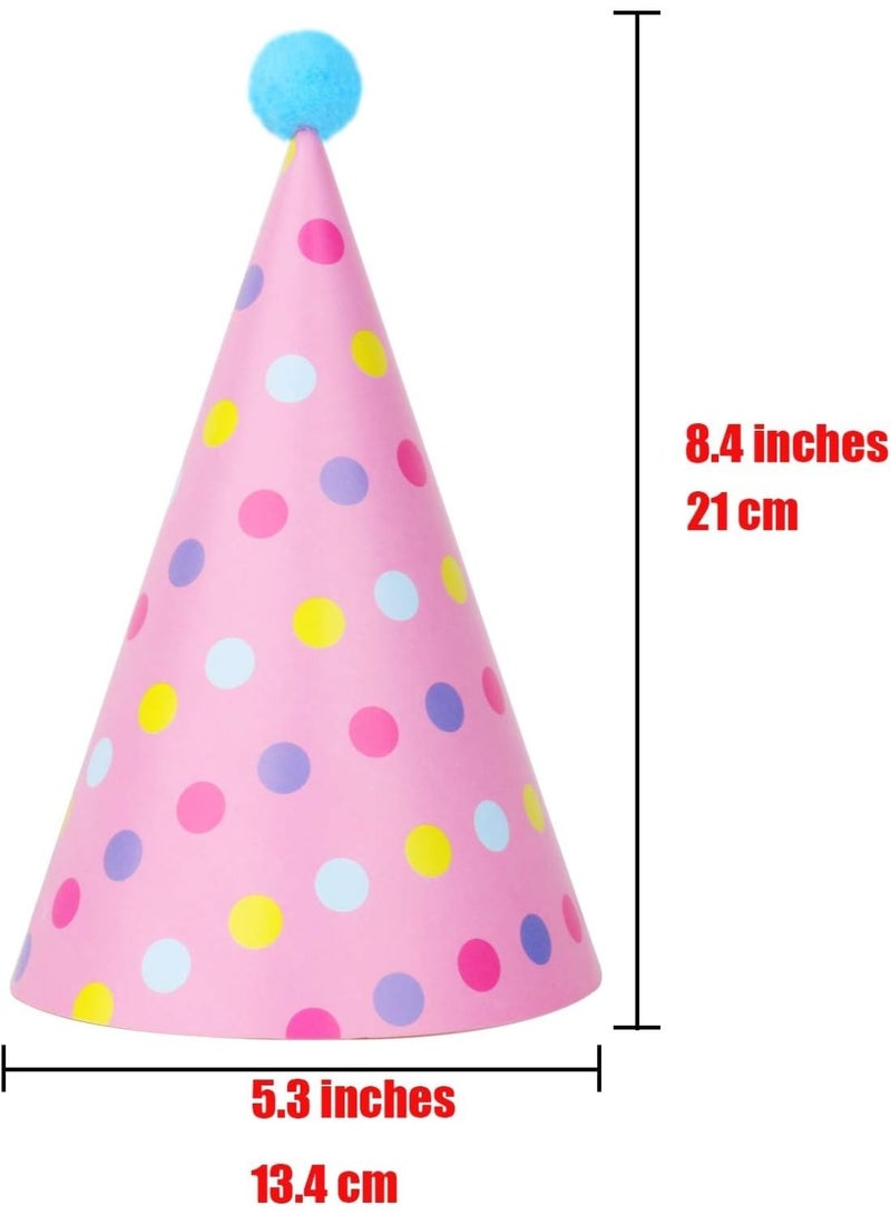 Mitoy 12 PCS Birthday Party Cone Hats for Kids and Adults, Colorful Party Hats, Birthday Celebrations and Party Decorations - Image 3