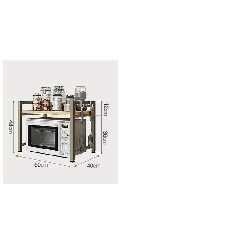 INDIAN DECOR INDIAN DECOR 46500 All New Kitchen Shelf 12 Layer Microwave Oven Rack Rice Cooker Rack Multifunction OvenTablewareCondiment Storage Rack GW Size L60W40H48cm Made in India  - Image 2
