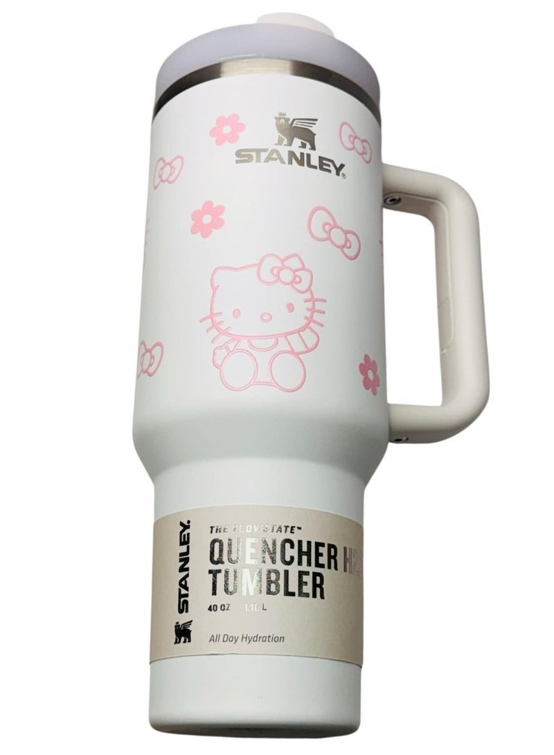 Stanley 40oz Stainless Steel Quencher Tumbler H2.0 FlowState | Double Wall Vacuum Insulated Travel Cup with Handle & Straw | Leak-Resistant, BPA-Free Hydration Mug for Hot & Cold Drinks - Image 2