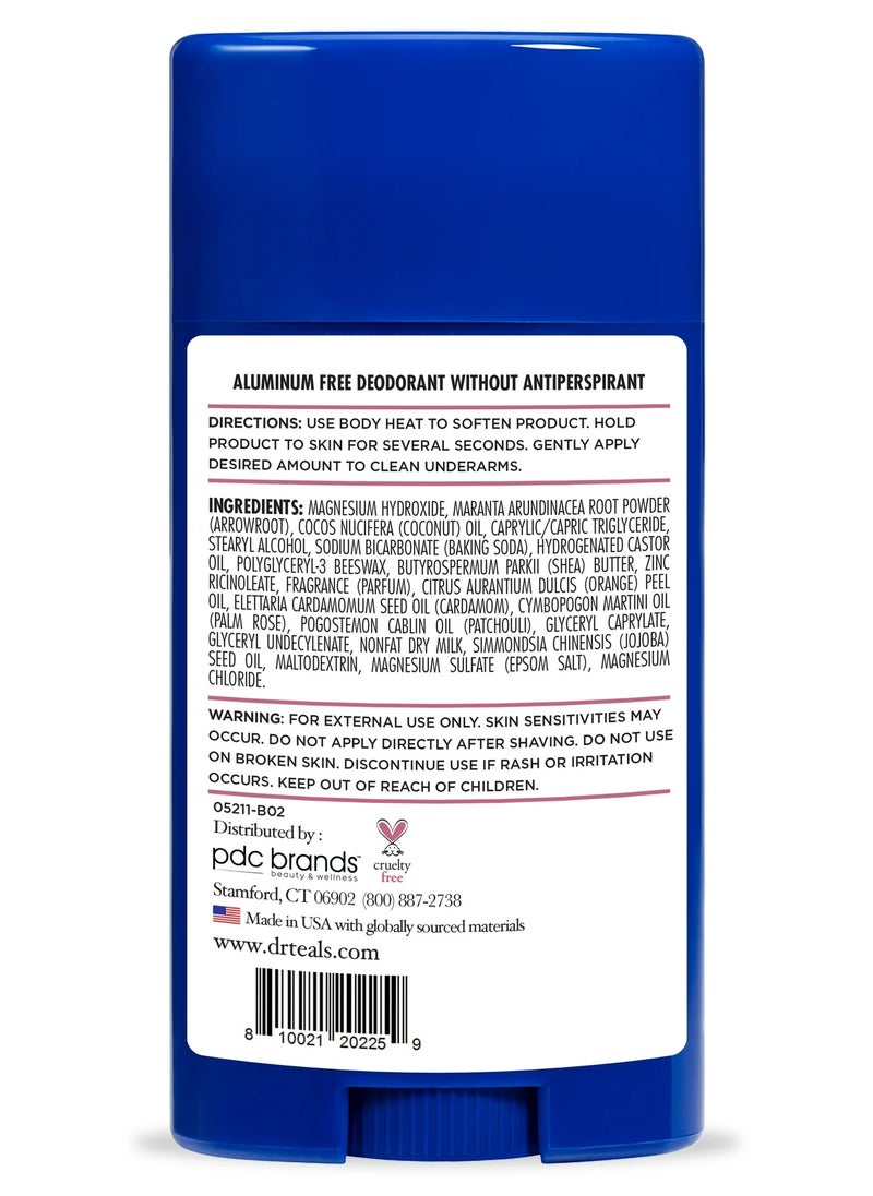 Dr Teal's Dr Teal's Aluminum Free Deodorant Rose & Milk 75G  - Image 2
