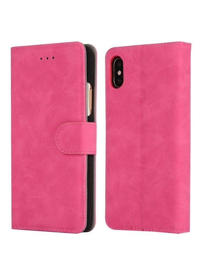 NIBEMINENT iPhone X Case with Slim Wallet Design and Card Slot Holder Shockproof Cover Pink - Image 3