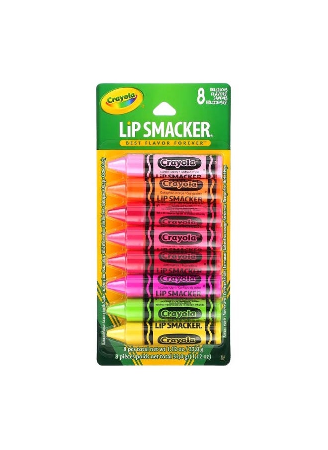 Lip Smacker Crayola Lip Balm Party Pack 8 Pieces 0.14 oz 4 g Each  - Image 1