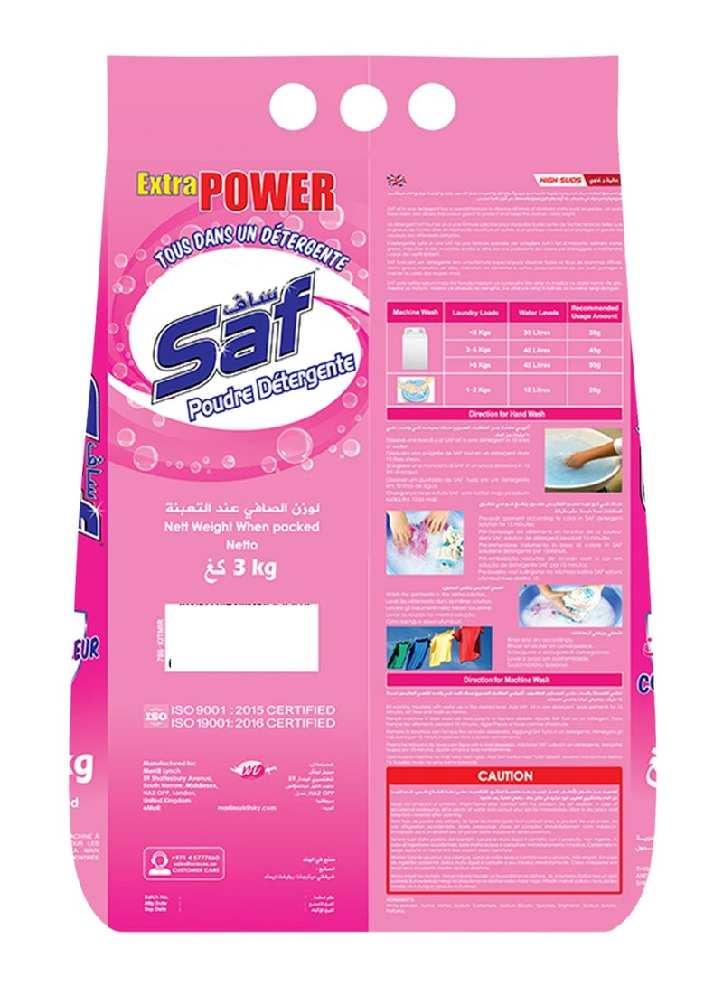 اس اي اف منظف ​​3 كجم محلول تنظيف غسيل قوي باللون الوردي للملابس النابضة بالحياة - Image 2