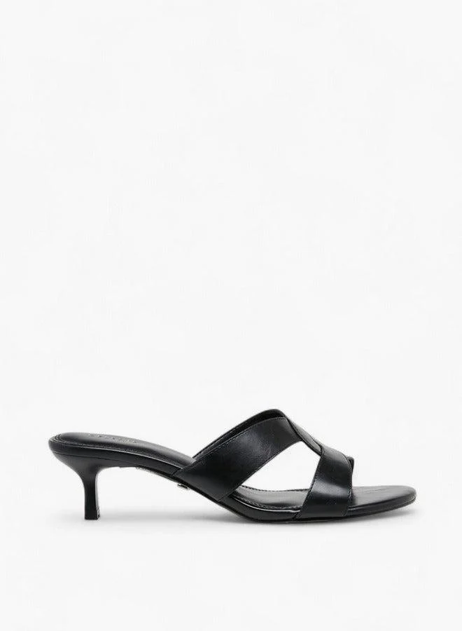 Celeste Women's Cutout Slip-On Sandals with Kitten Heels