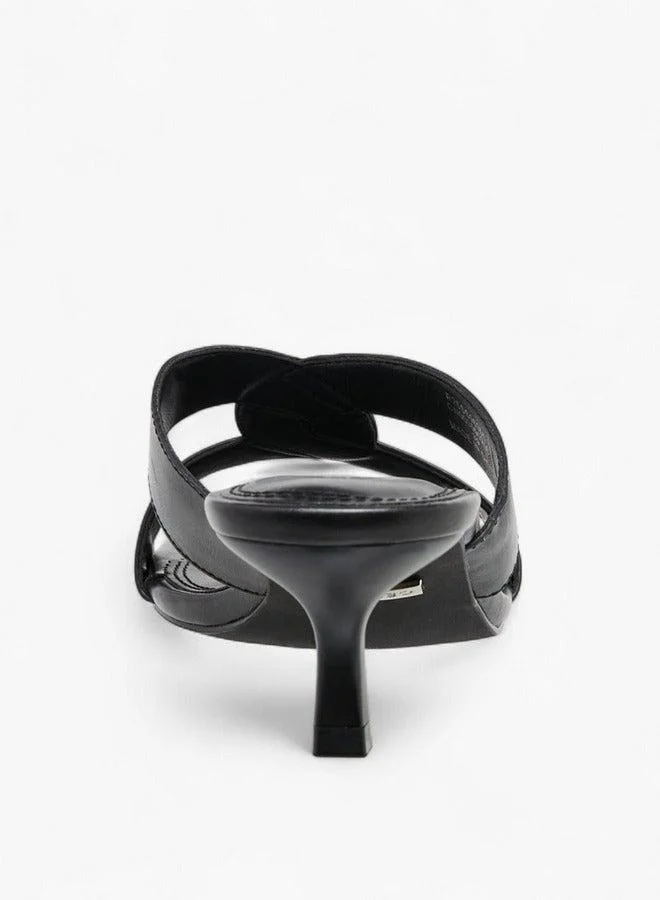 Celeste Women's Cutout Slip-On Sandals with Kitten Heels