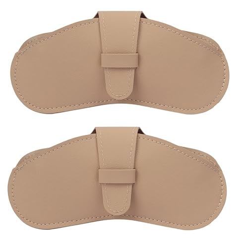 VIVID Vision Unisex Adult | Lightweight Eyewear Specs Case Cover | Protect Eye Glasses | Chashma Dibbi | Spectacle Pouch| Closure - Button | CD-06 | Cream Pack of 2 - Image 1
