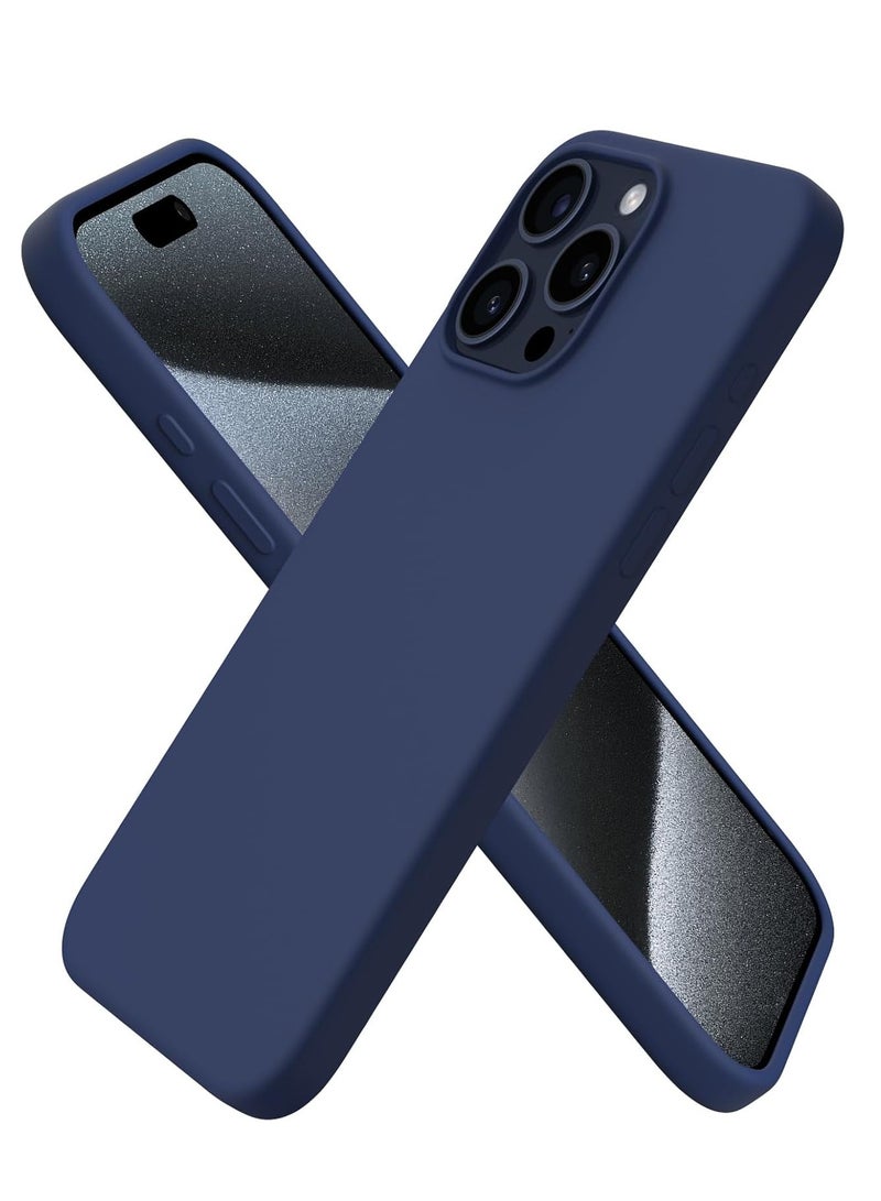 BORTONY iPhone 15 Pro Max Case Liquid Gel Silicone Rubber Soft Silky Touch Anti Scratch Shockproof Protective Cover 6.7 Inch - Image 1